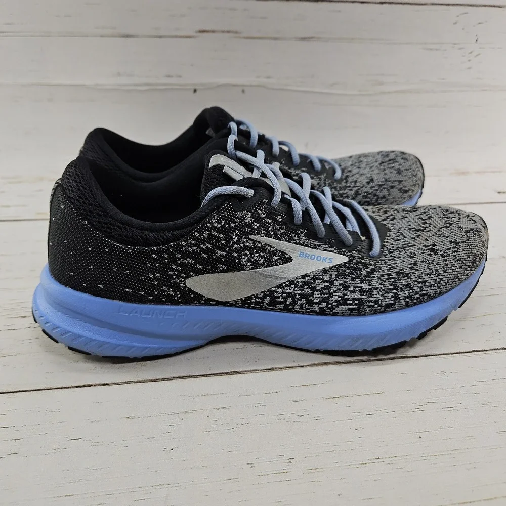 Brooks Launch 6 Womens 9.5 Blue Running Walking Athletic Comfort Sneakers Shoes